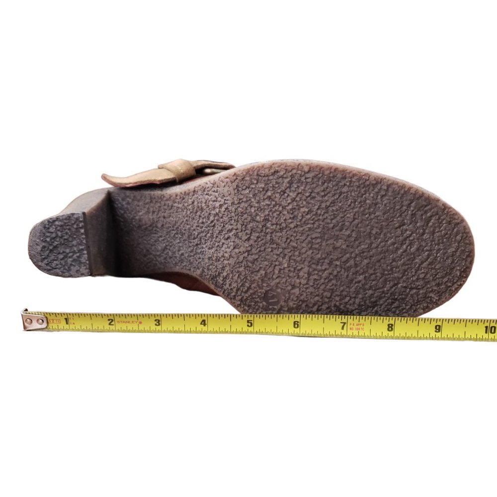 Bos & Co ‘Jan Faal’ Portugal Tall Heel Rustic Leather Brown Boots 41 - Picture 11 of 14
